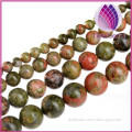 Natural unakite round loose beads